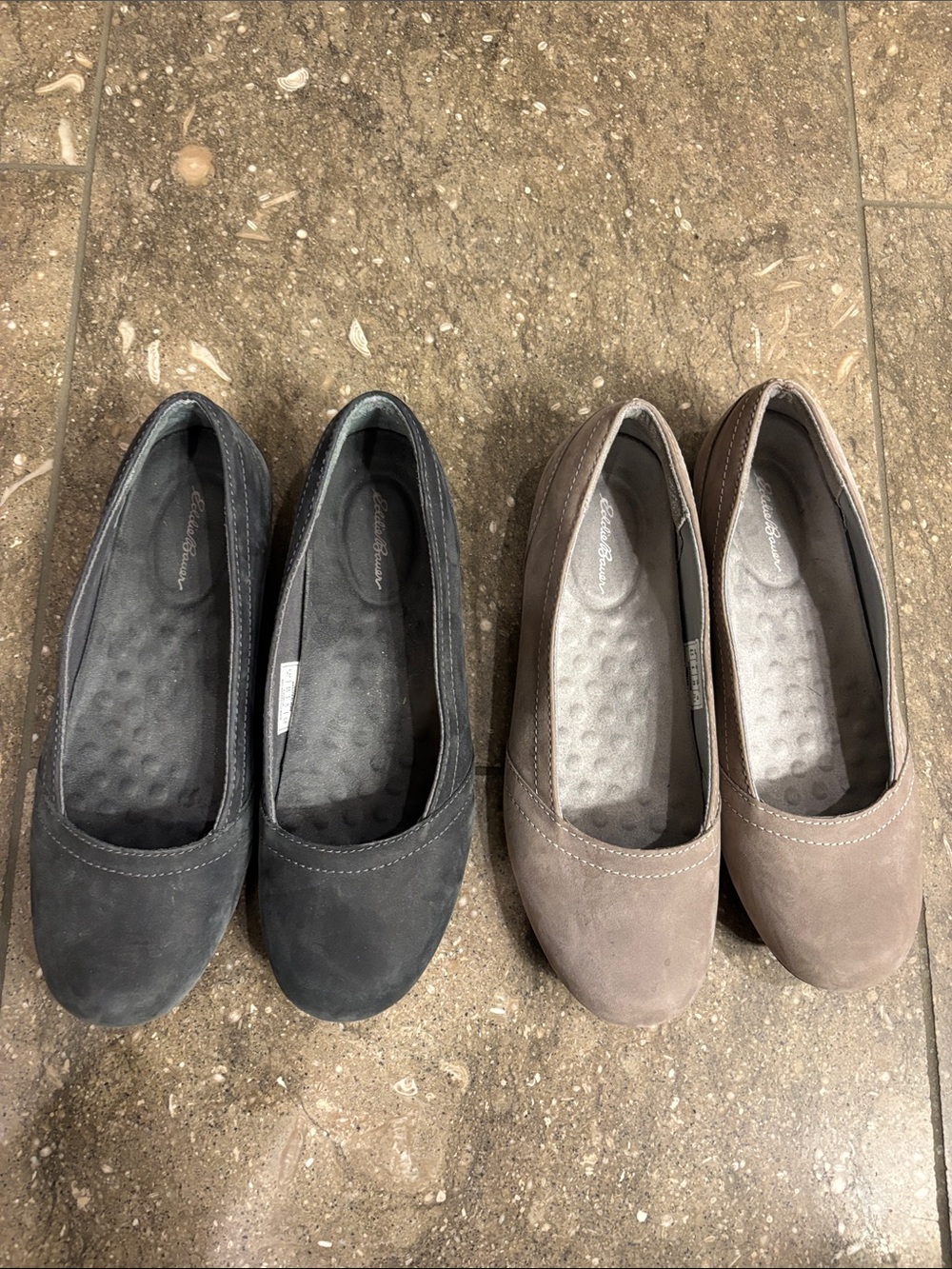 Bundle of 2 Eddie Bauer ballet flats, 8.5, gray and black - Picture 2 of 12